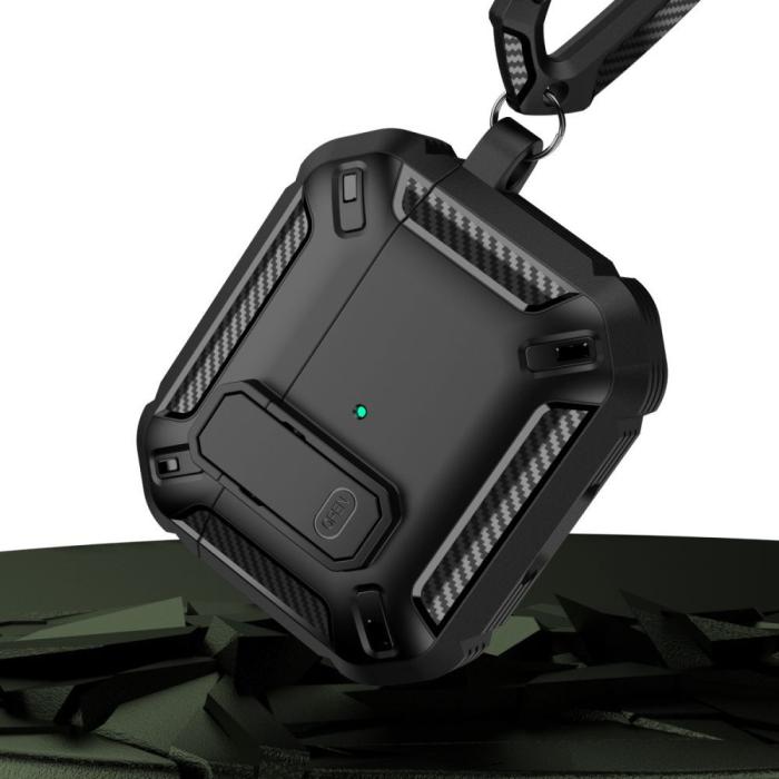 Bild 4, Tech-Protect Tech-Protect AirPods Pro 1/2 Fodral X-Carbo Svart