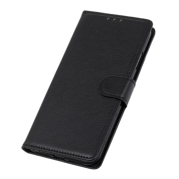 Bild 4,  Motorola Moto G10/G20/G30 - Litchi Textur Fodral - Svart