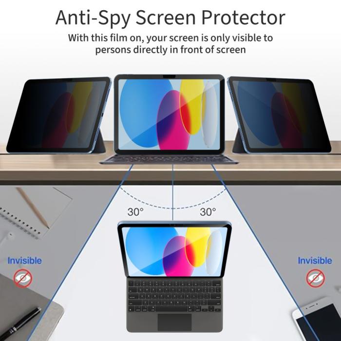 Bild 6, Tech-Protect Tech-Protect iPad 11 2025/10.9 2022 Skärmskydd GlassSpy+