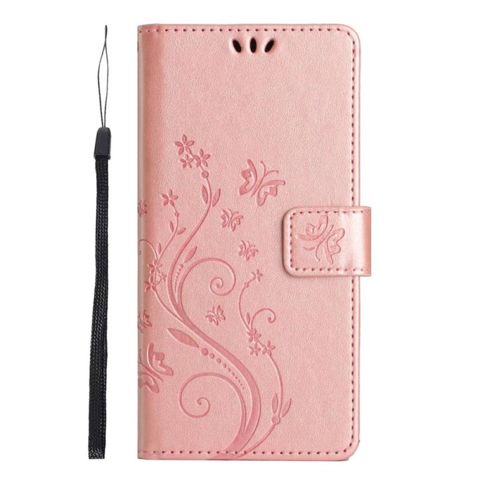 Bild 6,  Samsung Galaxy S25 Edge Fodral Med Blommigt Tryck Roséguld