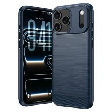  iPhone 18 Pro / 17 Pro Skal TPU Kolfiber Textur Bl&aring;