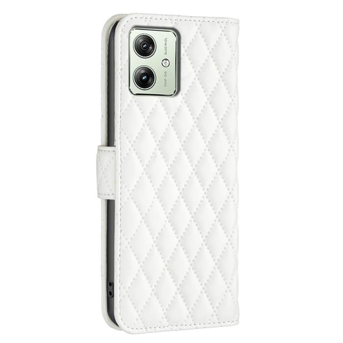 Bild 5,  Motorola Moto G54 5G Fodral Diamond Läder Vit