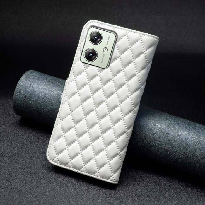 Bild 6,  Motorola Moto G54 5G Fodral Diamond Läder Vit