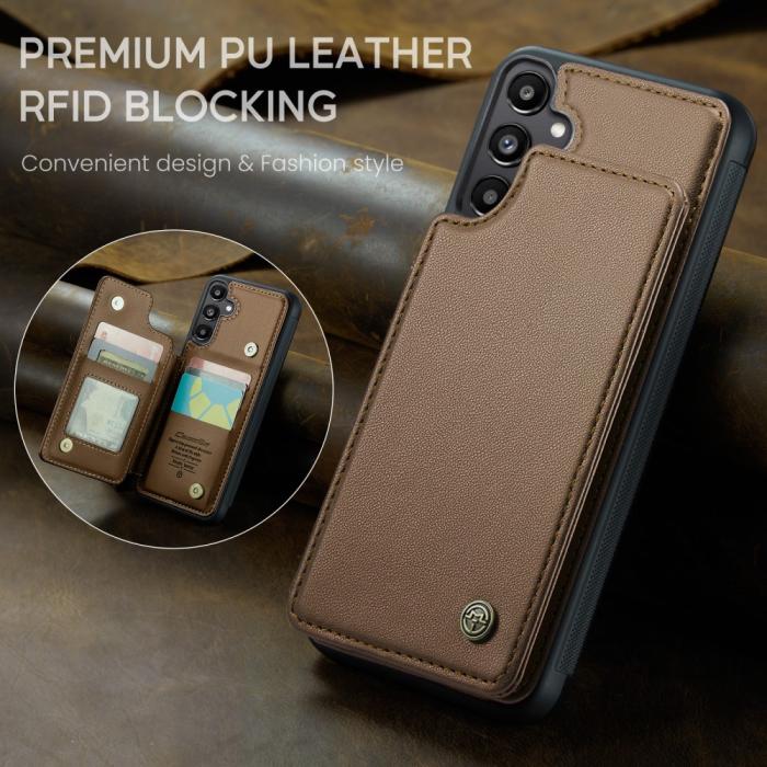 Bild 4, CASEME CASEME Galaxy A56 5G/A36 5G Skal RFID Kickstand Plånbok Brun