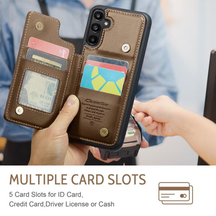 Bild 5, CASEME CASEME Galaxy A56 5G/A36 5G Skal RFID Kickstand Plånbok Brun