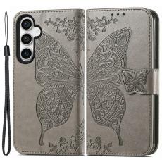  Samsung Galaxy S23 FE Fodral Fj&auml;ril Tryck Gr&aring;