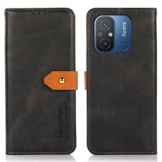 KHAZNEH KHAZNEH Xiaomi Redmi 12C 4G Fodral Dual-Color L&auml;der Svart