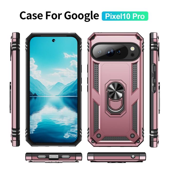 Bild 3,  Google Pixel 10 / 10 Pro Skal Armor Ring Hybrid Roséguld