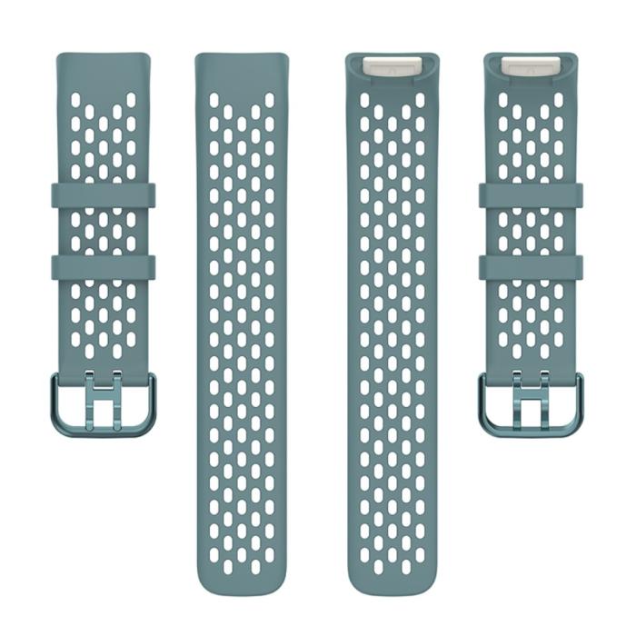 Bild 5,  Fitbit Charge 6 / 5 Armband Silikon Ihåligt Blå
