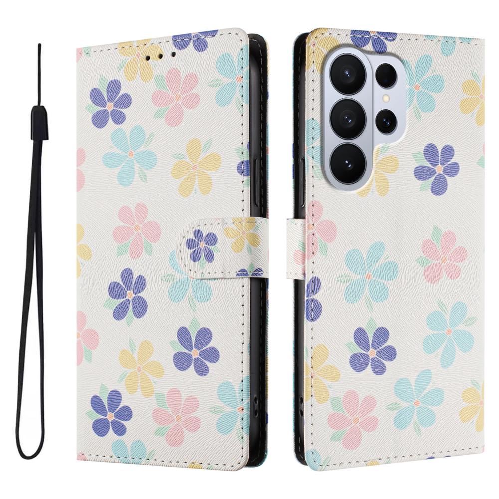  Samsung Galaxy S26 Ultra Fodral Med Tryck Färgglada Blommor