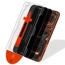  [2-PACK] iPhone Air Privacy Sk&auml;rmskydd I H&auml;rdat Glas - Med Monteringsram