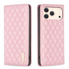 BINFEN BINFEN iPhone 17 Pro Max Fodral Diamond Flip L&auml;der Rosa