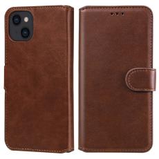  iPhone 13 - Solid L&auml;der Fodral - Brun