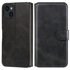  iPhone 13 - Solid L&auml;der Fodral - Svart