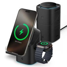 Spigen Spigen 3in1 Qi2 Magnetisk MagSafe Tr&aring;dl&ouml;s Laddare Svart