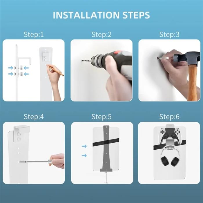 Bild 6, JYS JYS Väggfäste För PS5/PS5 Pro/ PS5 Slim Svart