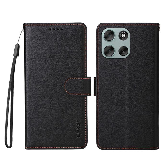 Bild 2, ENKAY ENKAY Motorola Moto G86 Power/G86 5G Fodral RFID Svart