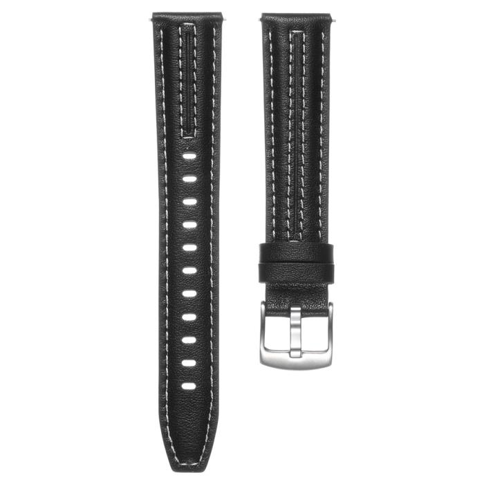 Bild 2,  Klockarmband 18 mm Äkta Läder Svart