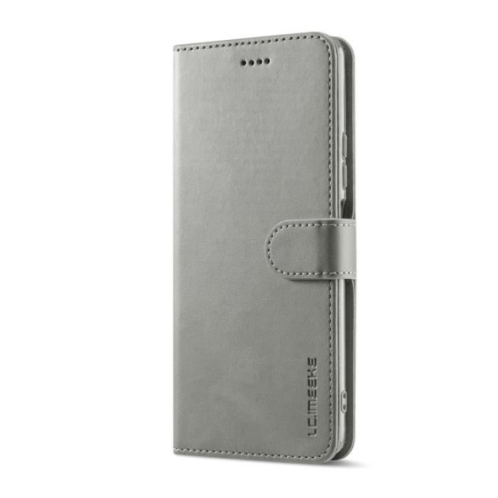 Bild 2, LC.IMEEKE LC.IMEEKE Xiaomi 12 Pro Fodral Läder Grå