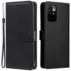  Xiaomi Redmi 10 Fodral Solid L&auml;der Svart