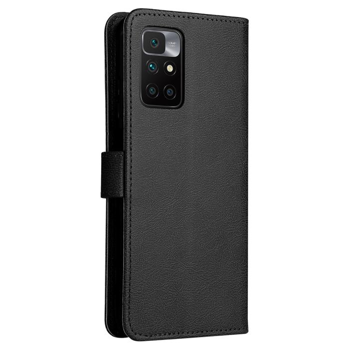 Bild 4,  Xiaomi Redmi 10 Fodral Solid Läder Svart