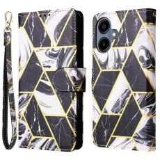  Samsung Galaxy A07 Fodral L&auml;der Marmor Svart