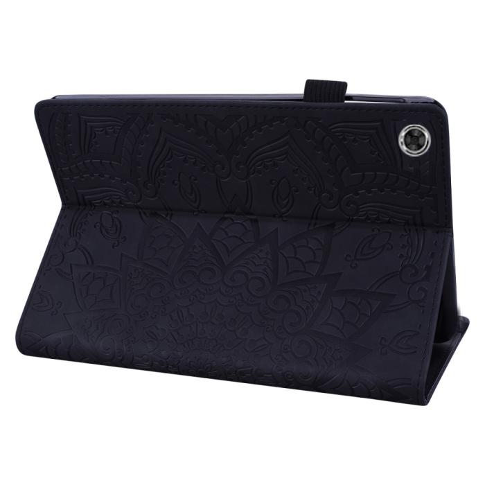 Bild 6,  Samsung Galaxy Tab A8 10.5 (2021) Fodral Tryckt Flower Svart