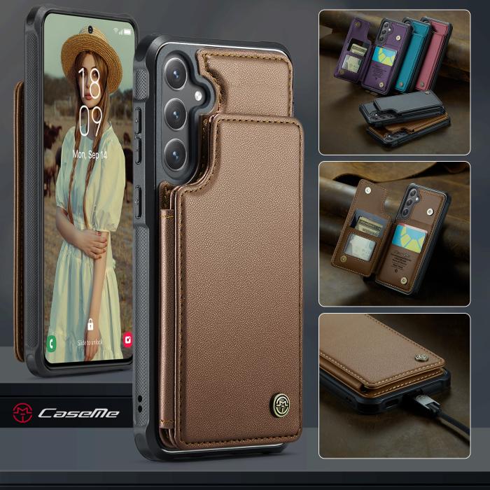 Bild 4, CASEME CASEME Samsung Galaxy S26 Skal RFID Kickstand Brun