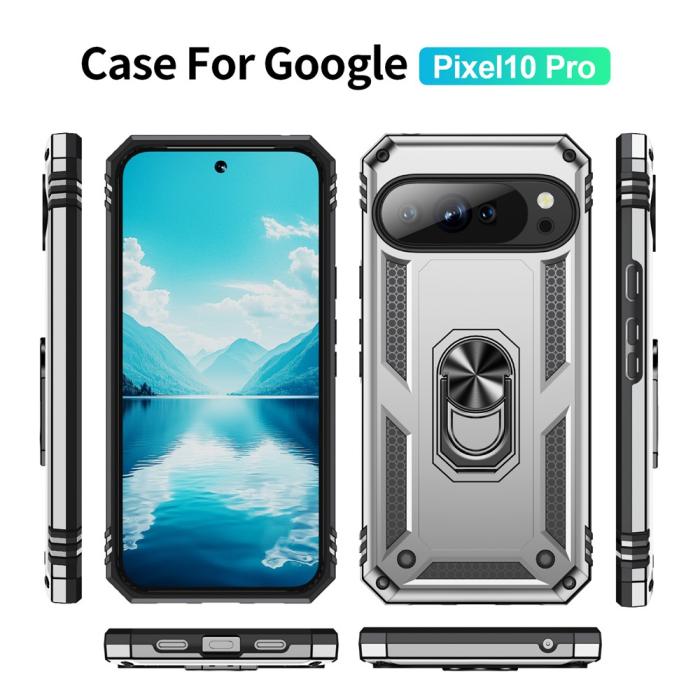 Bild 3,  Google Pixel 10 / 10 Pro Skal Armor Ring Hybrid Silver