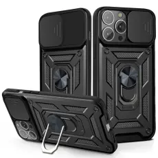  iPhone 13 - Hybrid Ring Skal CamShield - Svart