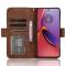  Motorola Moto G84 5G Fodral Med Avtagbart Kortfodral Brun
