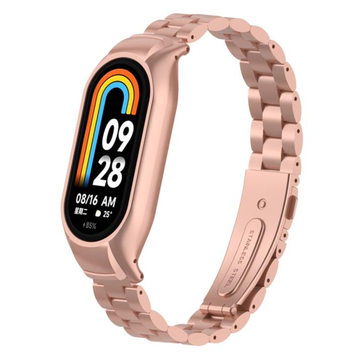 Bild 3,  Xiaomi Smart Band 8 Lyxigt Metallarmband Roséguld