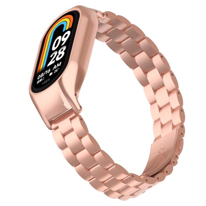 Bild 4,  Xiaomi Smart Band 8 Lyxigt Metallarmband Roséguld