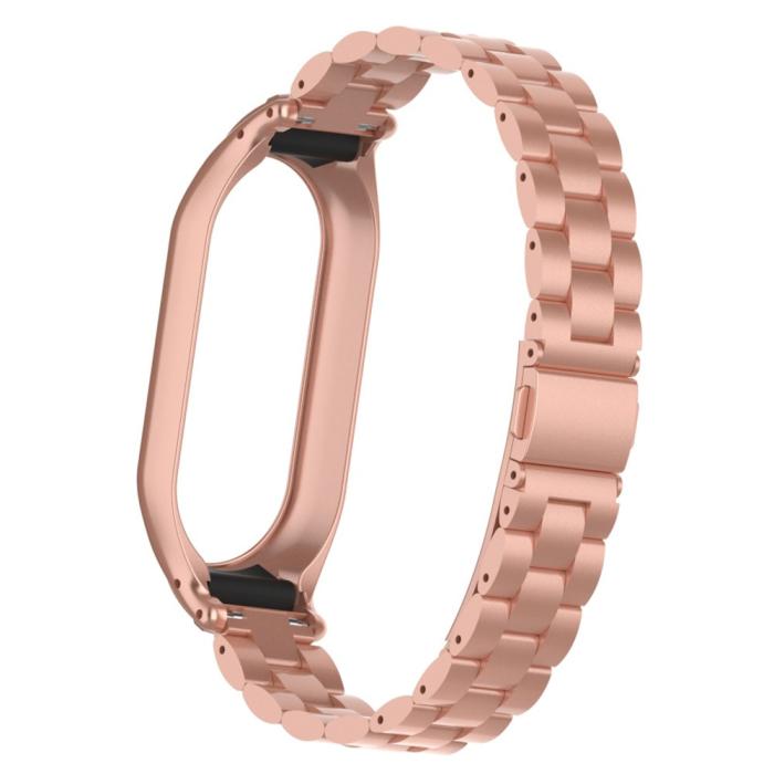 Bild 6,  Xiaomi Smart Band 8 Lyxigt Metallarmband Roséguld