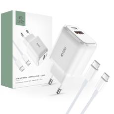Tech-Protect Tech-Protect 20W V&auml;ggladdare PD Inkl. USB-C - USB-C Kabel Vit