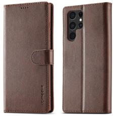 LC.IMEEKE LC.IMEEKE Samsung Galaxy S25 Ultra Fodral L&auml;der Brun
