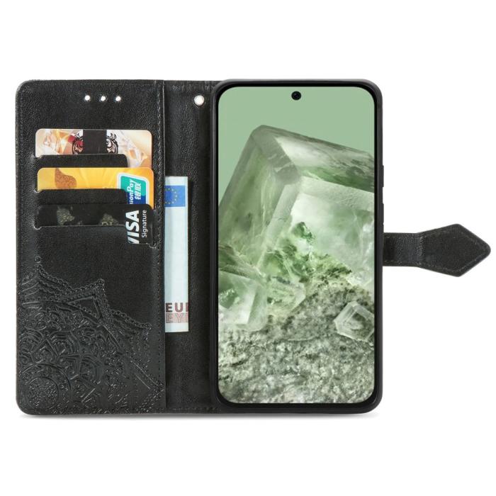 Bild 2,  Google Pixel 8A Mandal Läder Fodral Svart