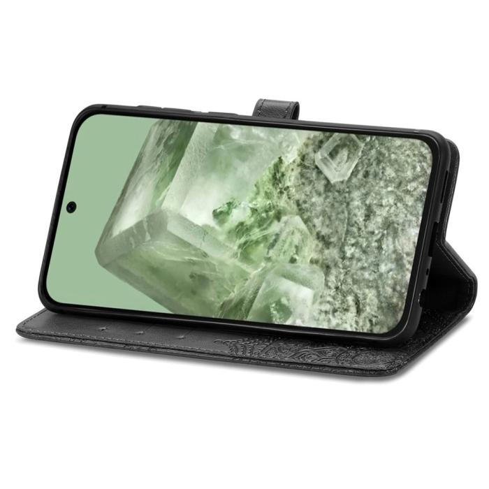Bild 3,  Google Pixel 8A Mandal Läder Fodral Svart