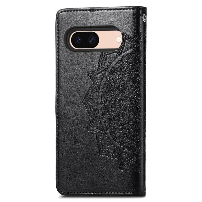 Bild 4,  Google Pixel 8A Mandal Läder Fodral Svart