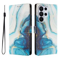  Samsung Galaxy S26 Ultra Fodral Med Tryck Bl&aring; Marmor