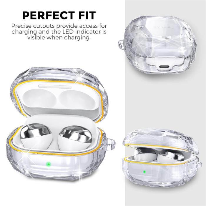 Bild 4, AHASTYLE AHASTYLE Galaxy Buds 2/Pro/Live Skal Diamond Svart