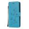  Motorola Moto G10/G20/G30 - Tryckt Flower/Butterfly Fodral - Blå