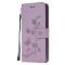  Motorola Moto G10/G20/G30 - Tryckt Flower/Butterfly Fodral - Lila