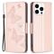  iPhone 16 Pro Max Fodral Med Fjäril Tryck Roséguld