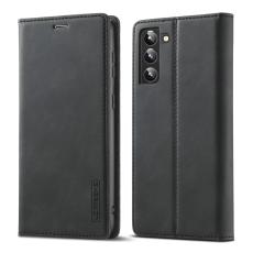 LC.IMEEKE LC.IMEEKE Samsung Galaxy S22 Plus Fodral Flip L&auml;der Svart