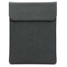  13-14" Nubuck L&auml;der Vertikal Laptop V&auml;ska Matt Svart