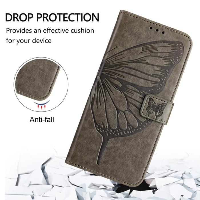 Bild 4,  Google Pixel 9a Fodral Fjäril Tryck Grå