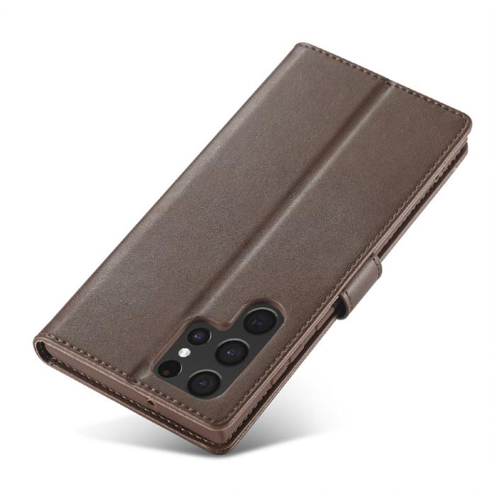 Bild 5, LC.IMEEKE LC.IMEEKE Samsung Galaxy S25 Ultra Fodral Läder Brun