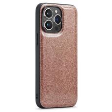DG.MING DG.MING iPhone 13 Pro Skal L&auml;der Glitter Guld