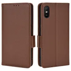  Xiaomi Redmi 9A / 9AT Fodral Litchi Textur Brun